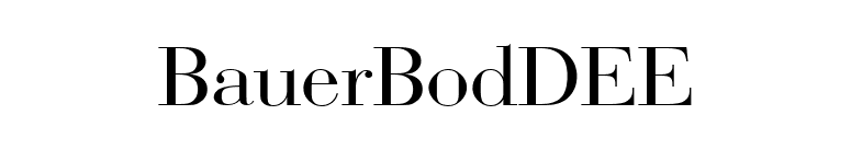 BauerBodDEE font preview