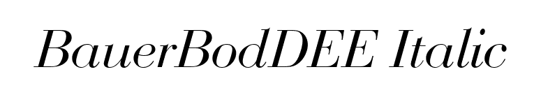 BauerBodDEE Italic font preview