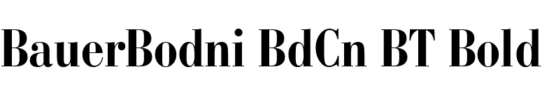 BauerBodni BdCn BT Bold font preview