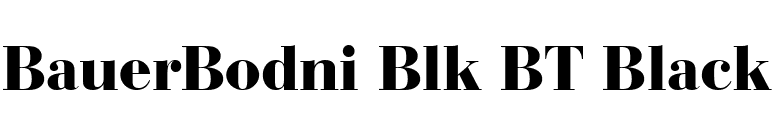 BauerBodni Blk BT Black font preview