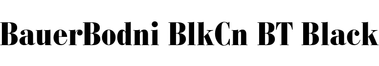 BauerBodni BlkCn BT Black font preview