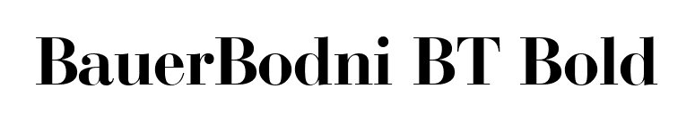 BauerBodni BT Bold font preview