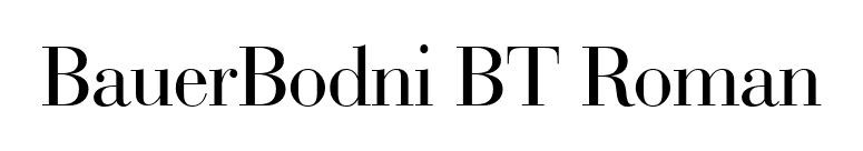 BauerBodni BT Roman font preview