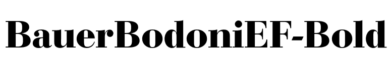 BauerBodoniEF-Bold font preview