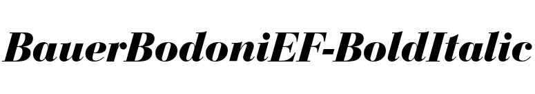 BauerBodoniEF-BoldItalic font preview