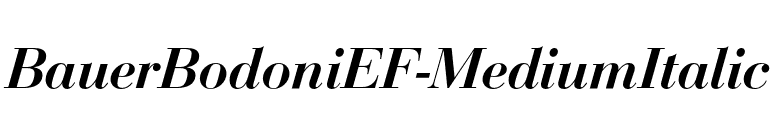 BauerBodoniEF-MediumItalic font preview