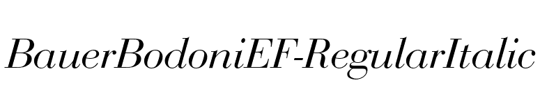 BauerBodoniEF-RegularItalic font preview