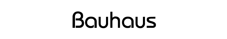 Bauhaus font preview