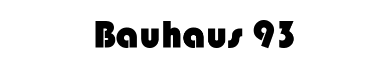 Bauhaus 93 font preview