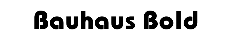 Bauhaus Bold font preview