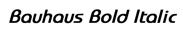 Bauhaus Bold Italic font preview