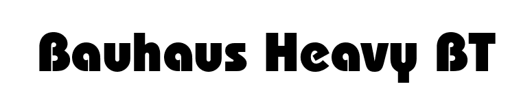 Bauhaus Heavy BT font preview