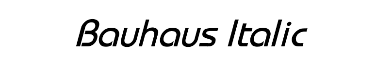 Bauhaus Italic font preview
