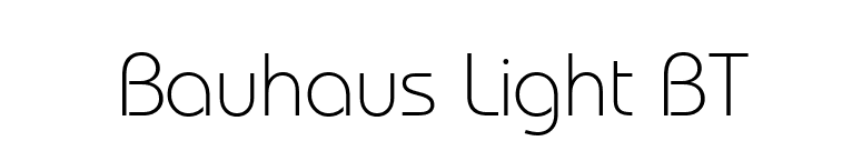 Bauhaus Light BT font preview