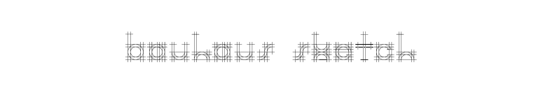 Bauhaus Sketch font preview