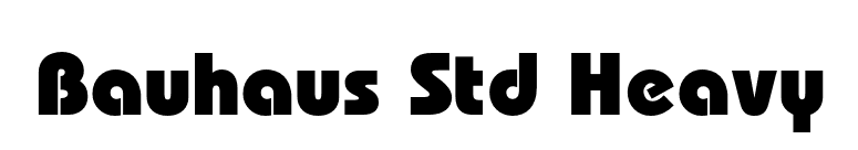 Bauhaus Std Heavy font preview