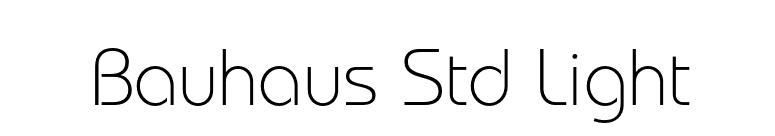 Bauhaus Std Light font preview