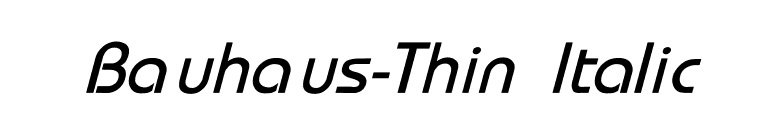 Bauhaus-Thin Italic font preview