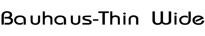 Bauhaus-Thin Wide font preview