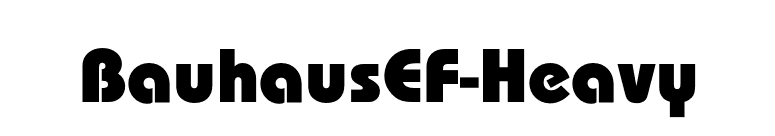 BauhausEF-Heavy font preview