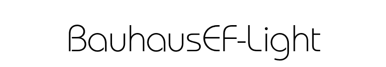 BauhausEF-Light font preview