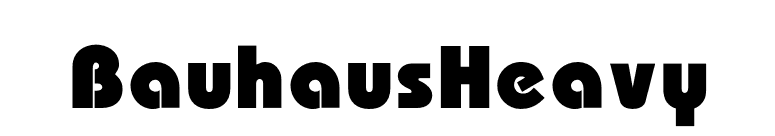 BauhausHeavy font preview