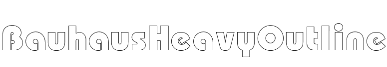 BauhausHeavyOutline font preview