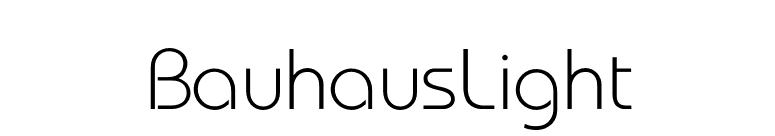 BauhausLight font preview