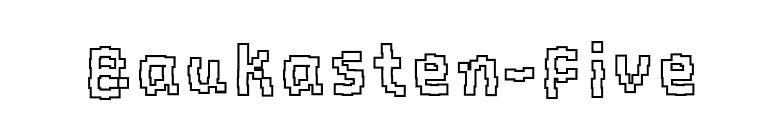 Baukasten-Five font preview