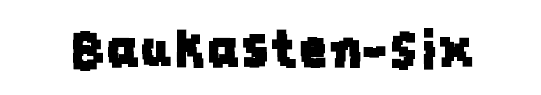 Baukasten-Six font preview
