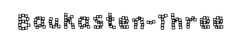 Baukasten-Three font preview