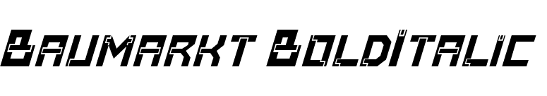 Baumarkt BoldItalic font preview