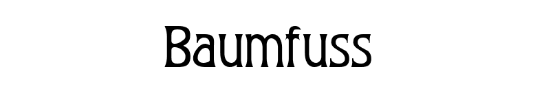 Baumfuss font preview