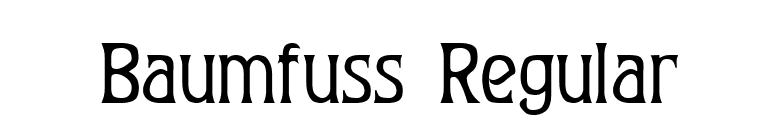 Baumfuss Regular font preview