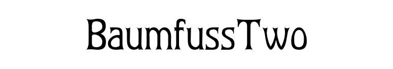 BaumfussTwo font preview