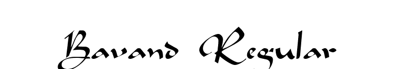 Bavand Regular font preview