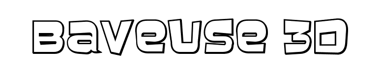 Baveuse 3D font preview