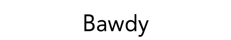 Bawdy font preview