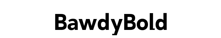 BawdyBold font preview