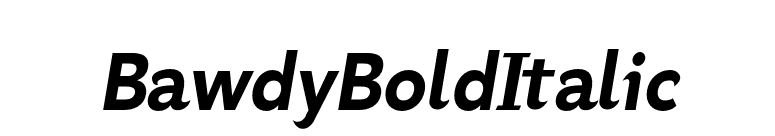 BawdyBoldItalic font preview