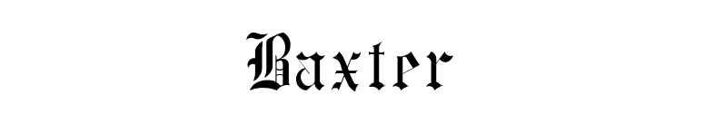 Baxter font preview