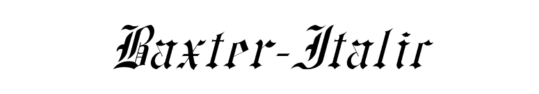 Baxter-Italic font preview