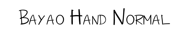 Bayao Hand Normal font preview