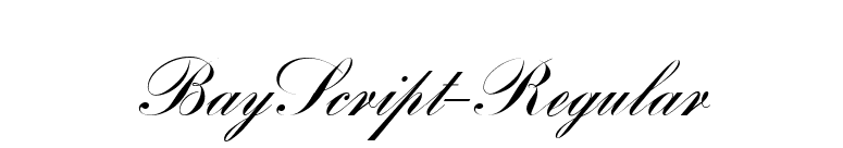 BayScript-Regular font preview