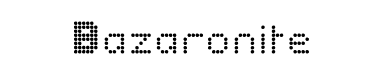 Bazaronite font preview