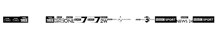 BBC TV Channel Logos font preview