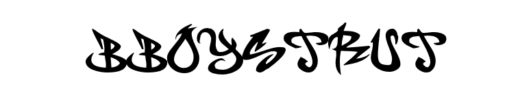 BBOYSTRUT font preview