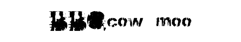 BBQcow moo font preview