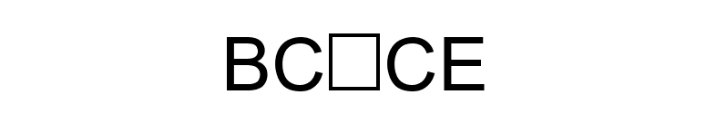BC CE font preview