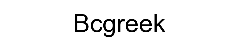 Bcgreek font preview